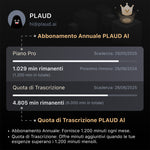 Quota di trascrizione PLAUD AI
