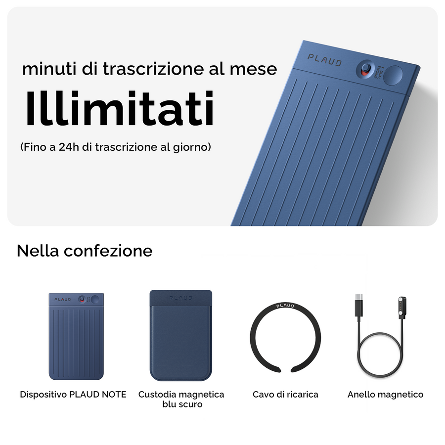 PLAUD NOTE e Piano annuale illimitato
