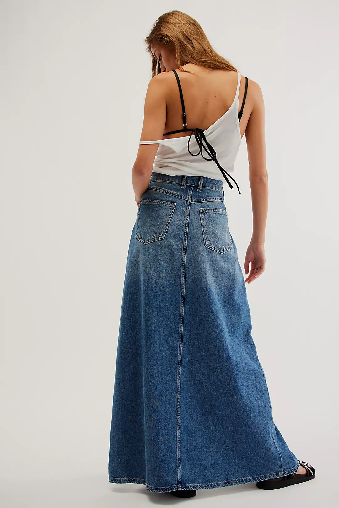 Free People Come as You Are Denim Maxi