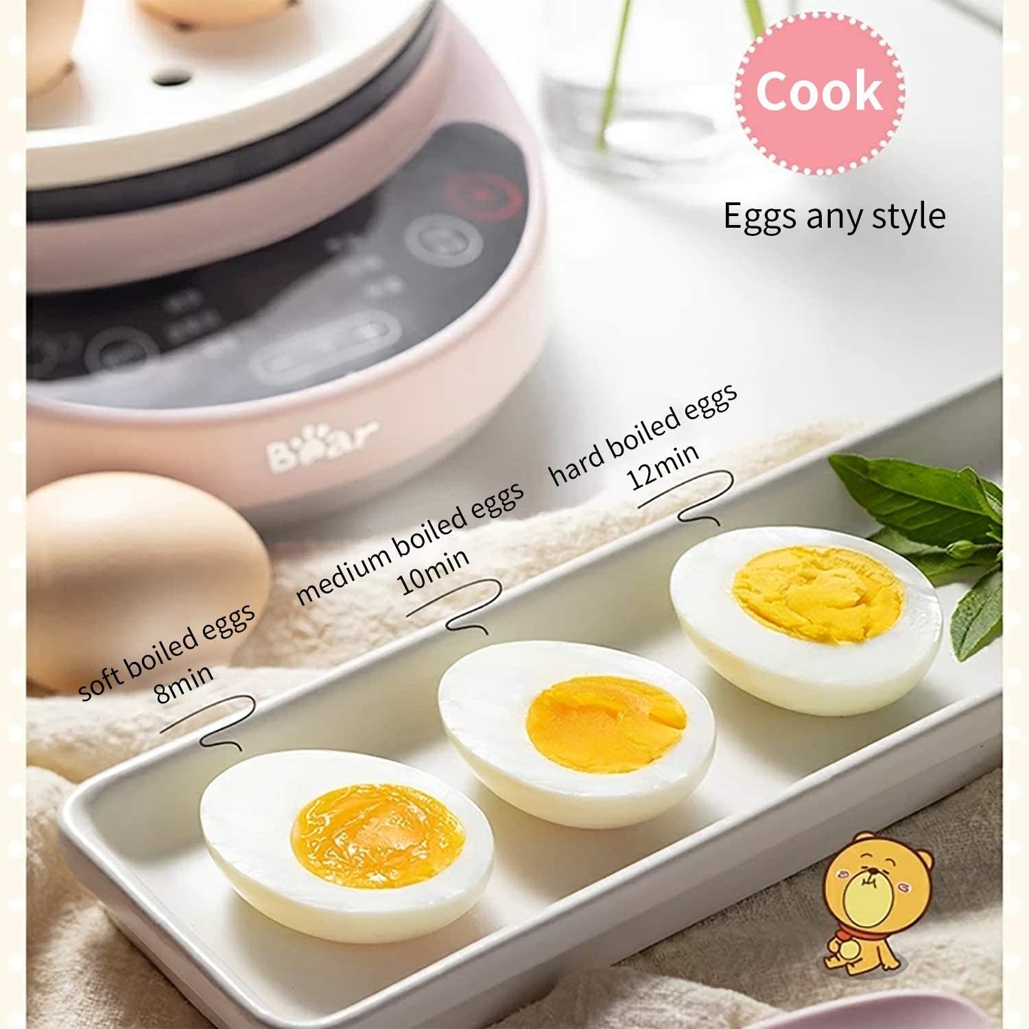 Bear - Rapid Multi - Function Electric Egg Cooker Steamer Machine