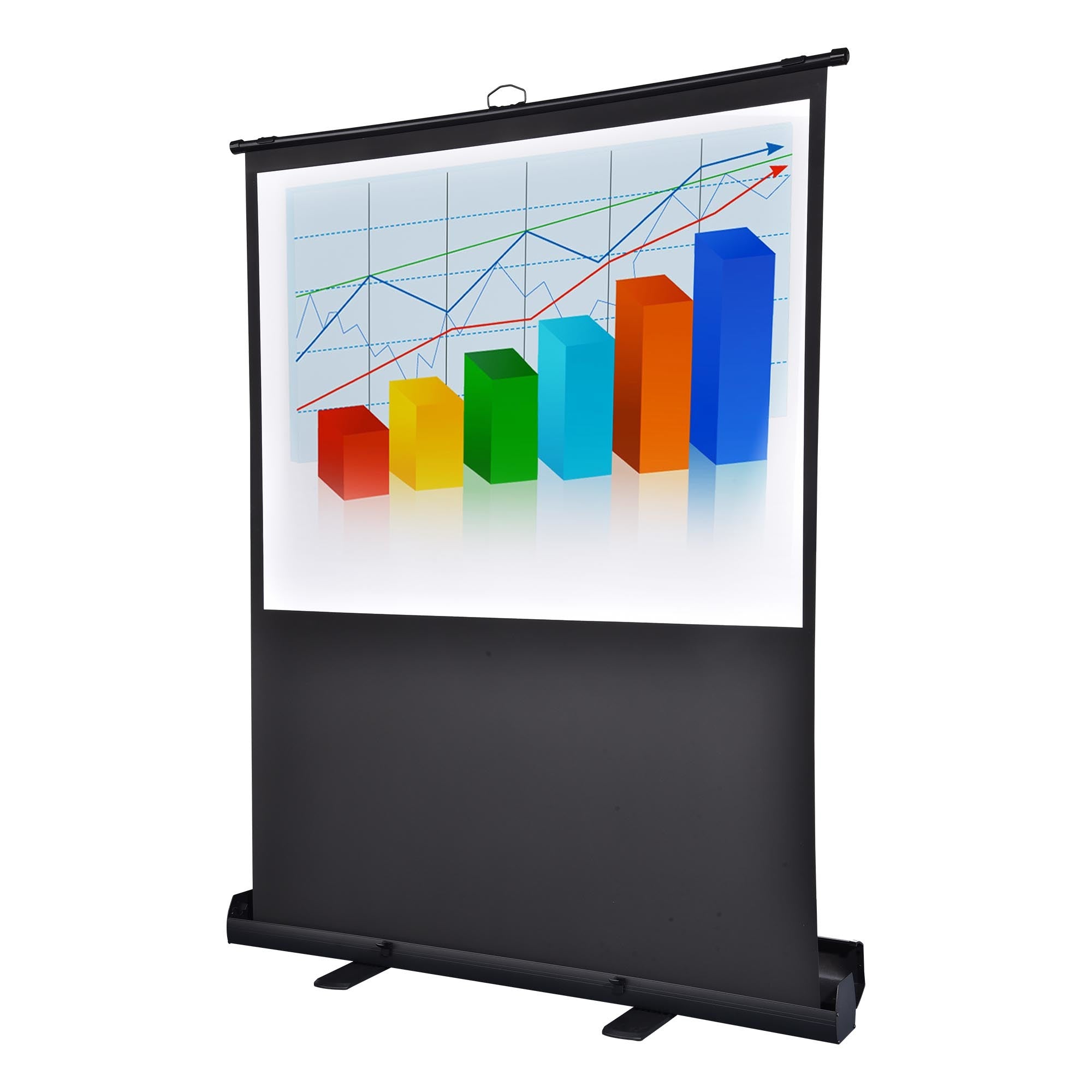 60in Diagonal 4:3 Pull-up Projection Screen 48x36in Floor Stand