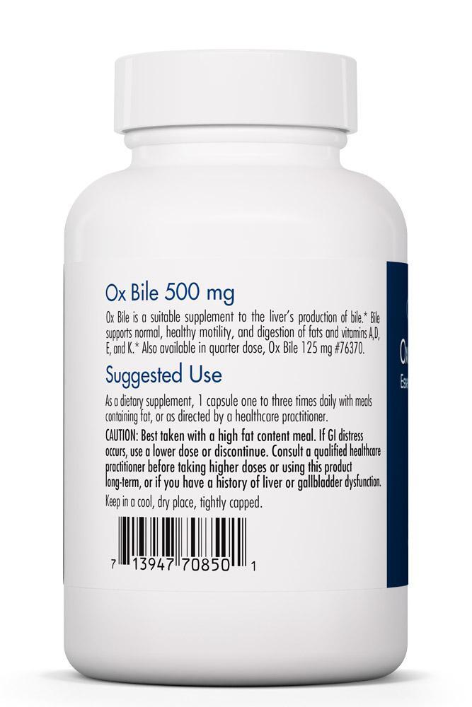 Ox Bile 500 mg 100 Vegicaps Allergy Research Group