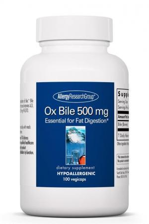 Ox Bile 500 mg 100 Vegicaps Allergy Research Group