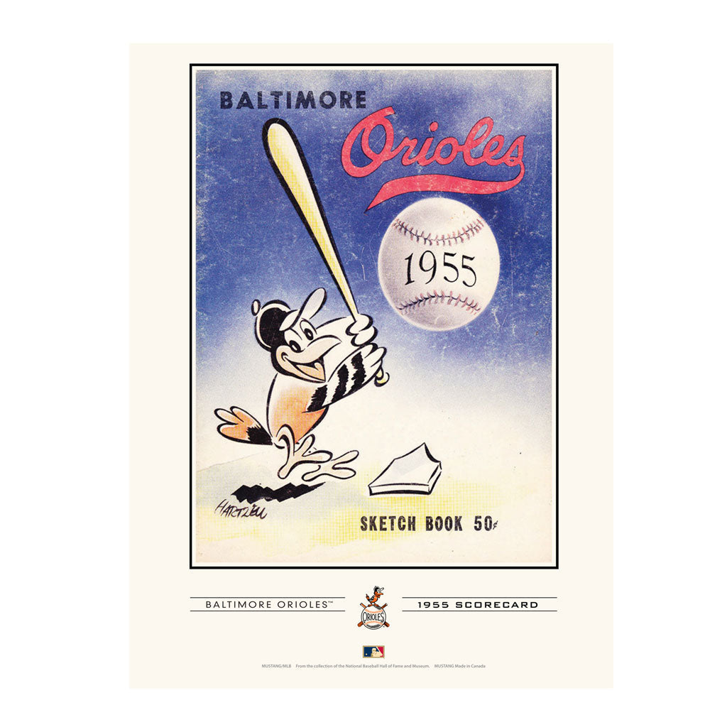 Baltimore Orioles 1955 Year Book Replica 12x16 Program Cover- Print