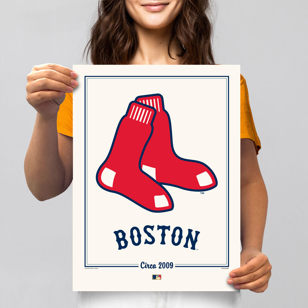 Boston Red Sox? 12x16 Cooperstown Logos to History Print- 2009