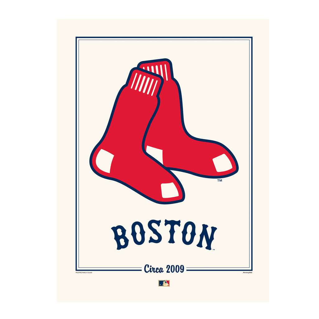 Boston Red Sox? 12x16 Cooperstown Logos to History Print- 2009