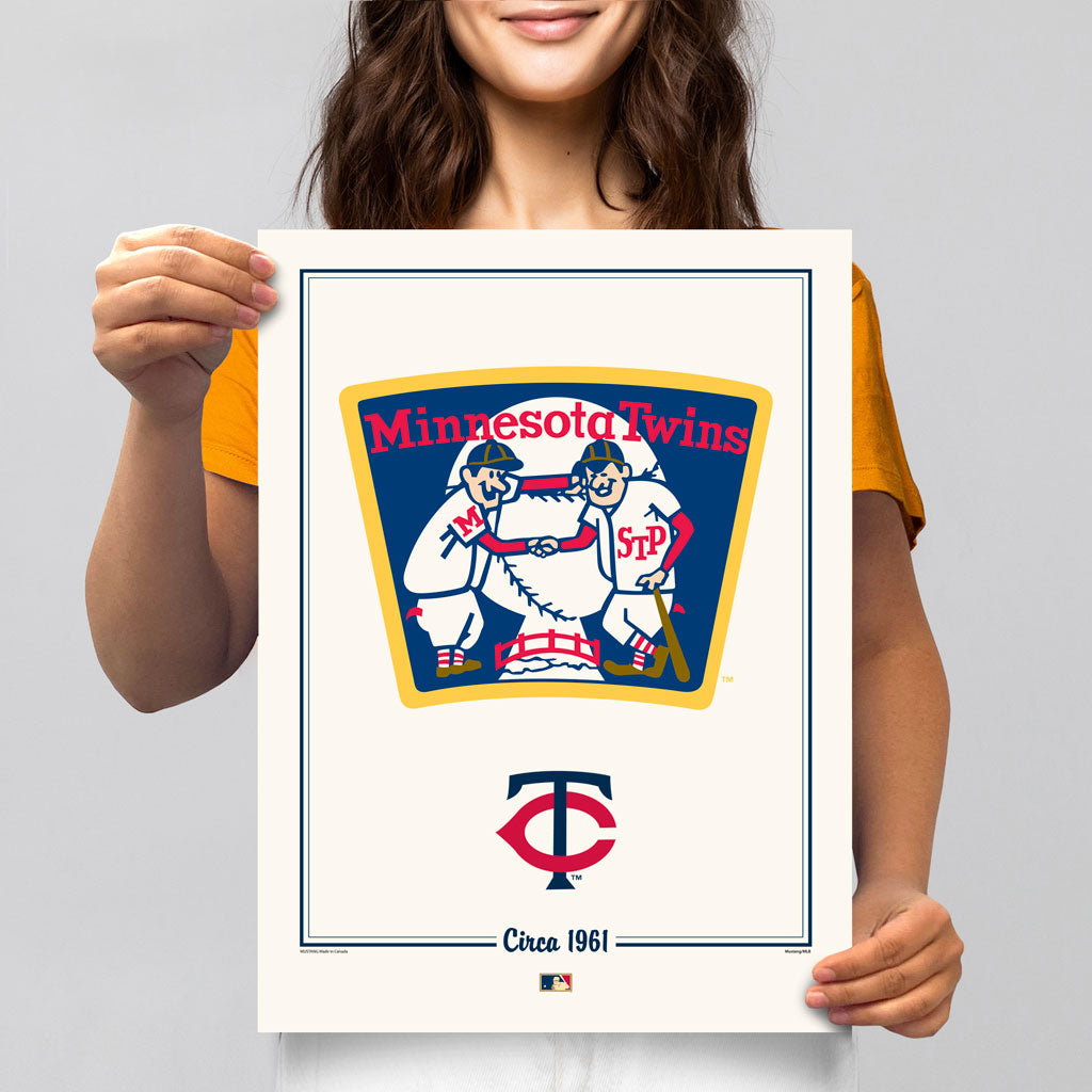 Minnesota Twins? 12x16 Cooperstown Logos to History Print- 1961