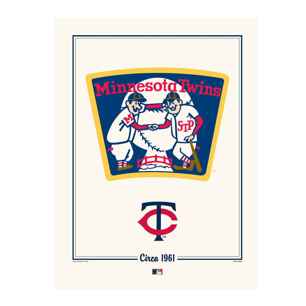 Minnesota Twins? 12x16 Cooperstown Logos to History Print- 1961