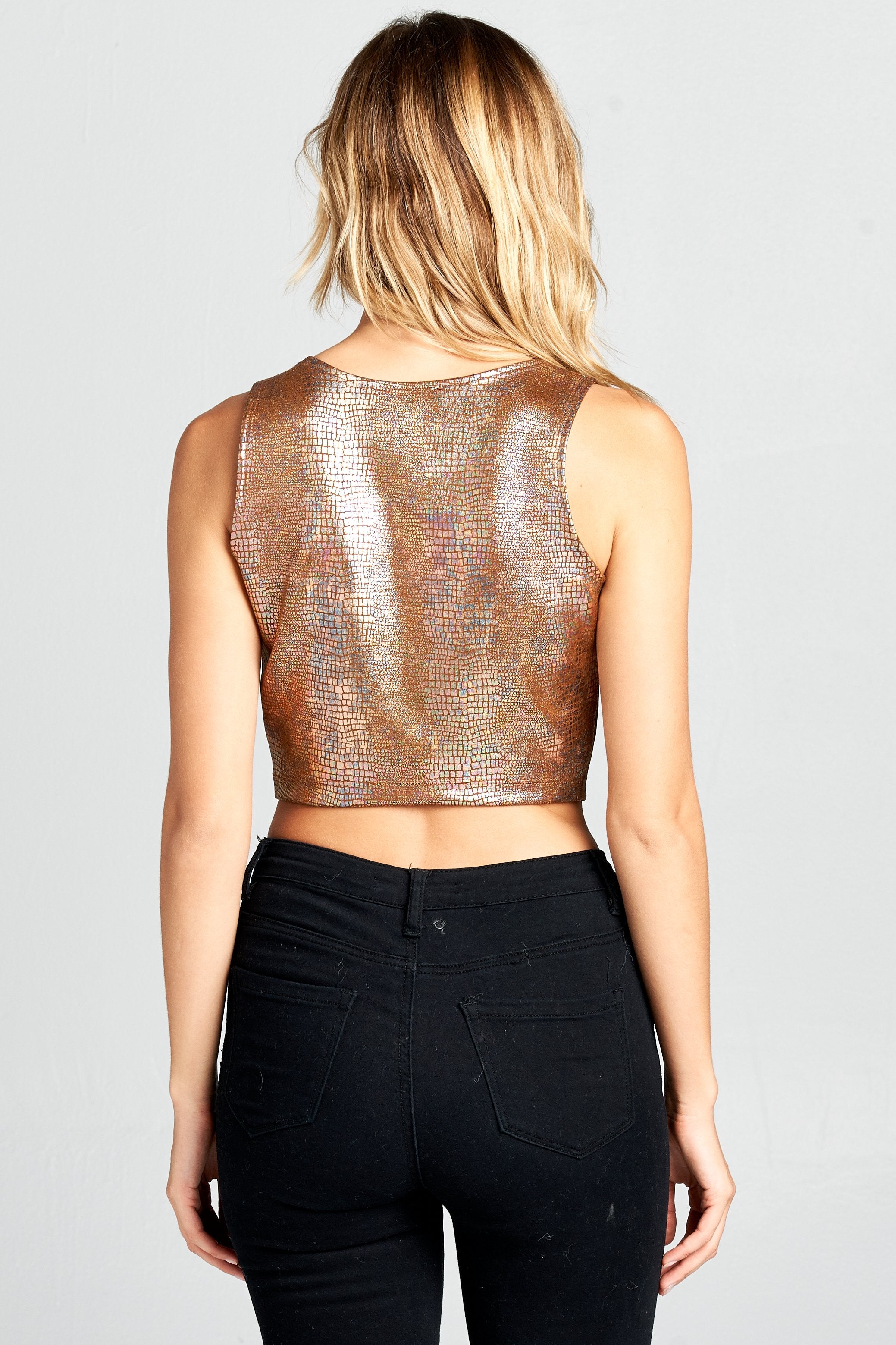 Metallic Crop Top