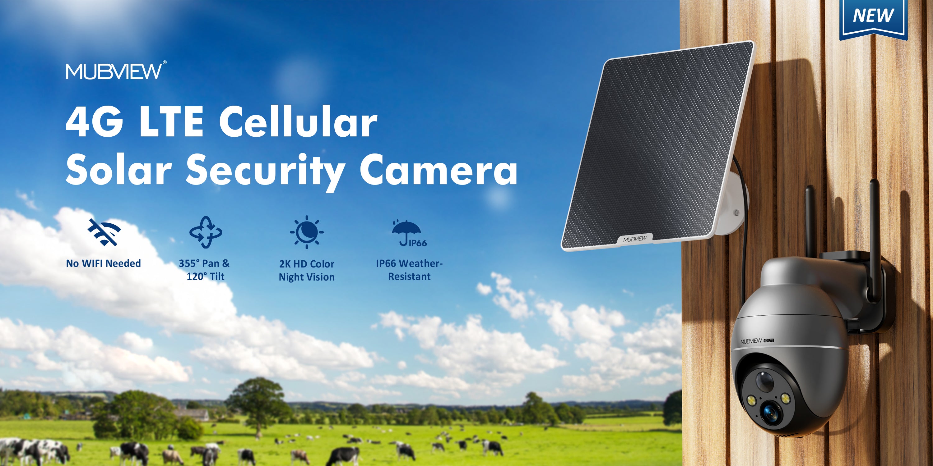 MUBVIEW 4G LTE Cellular Security Camera