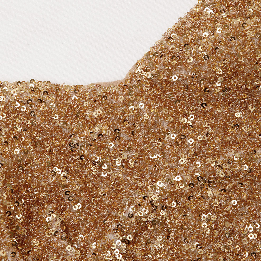 Gold Sequin Crop Top selfportrait