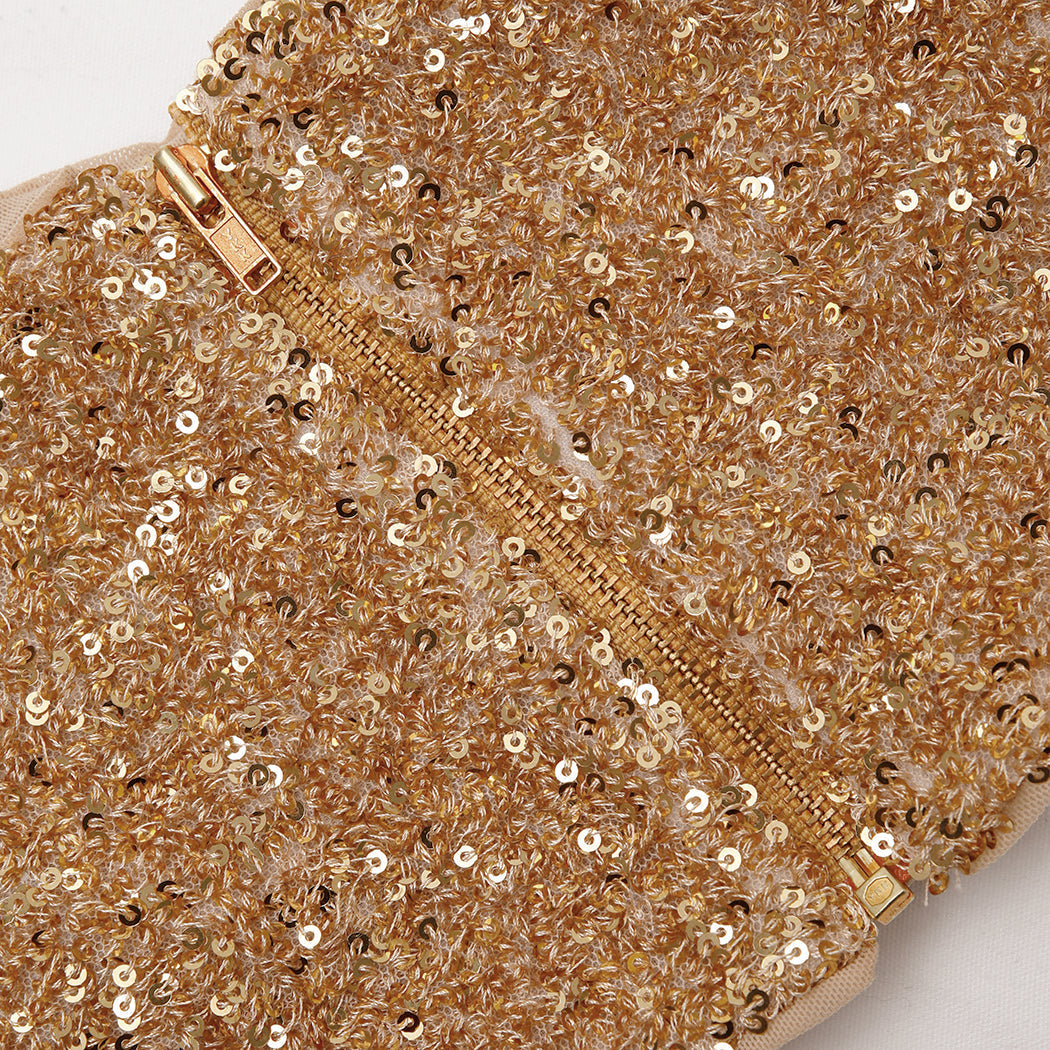 Gold Sequin Crop Top selfportrait