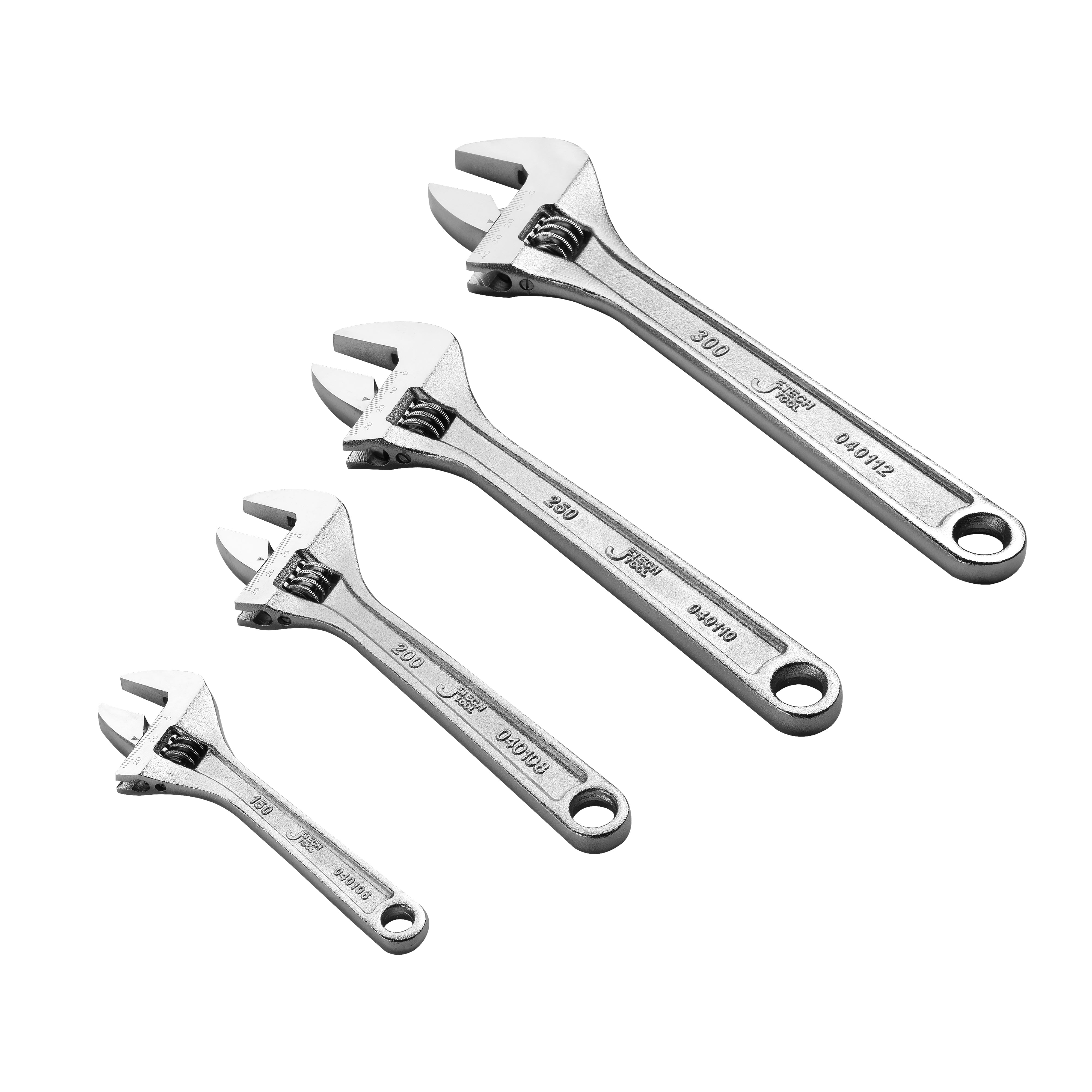 Jetech Adjustable Wrench Set (6in, 8in, 10in, 12in), Metric and SAE, 4PCS