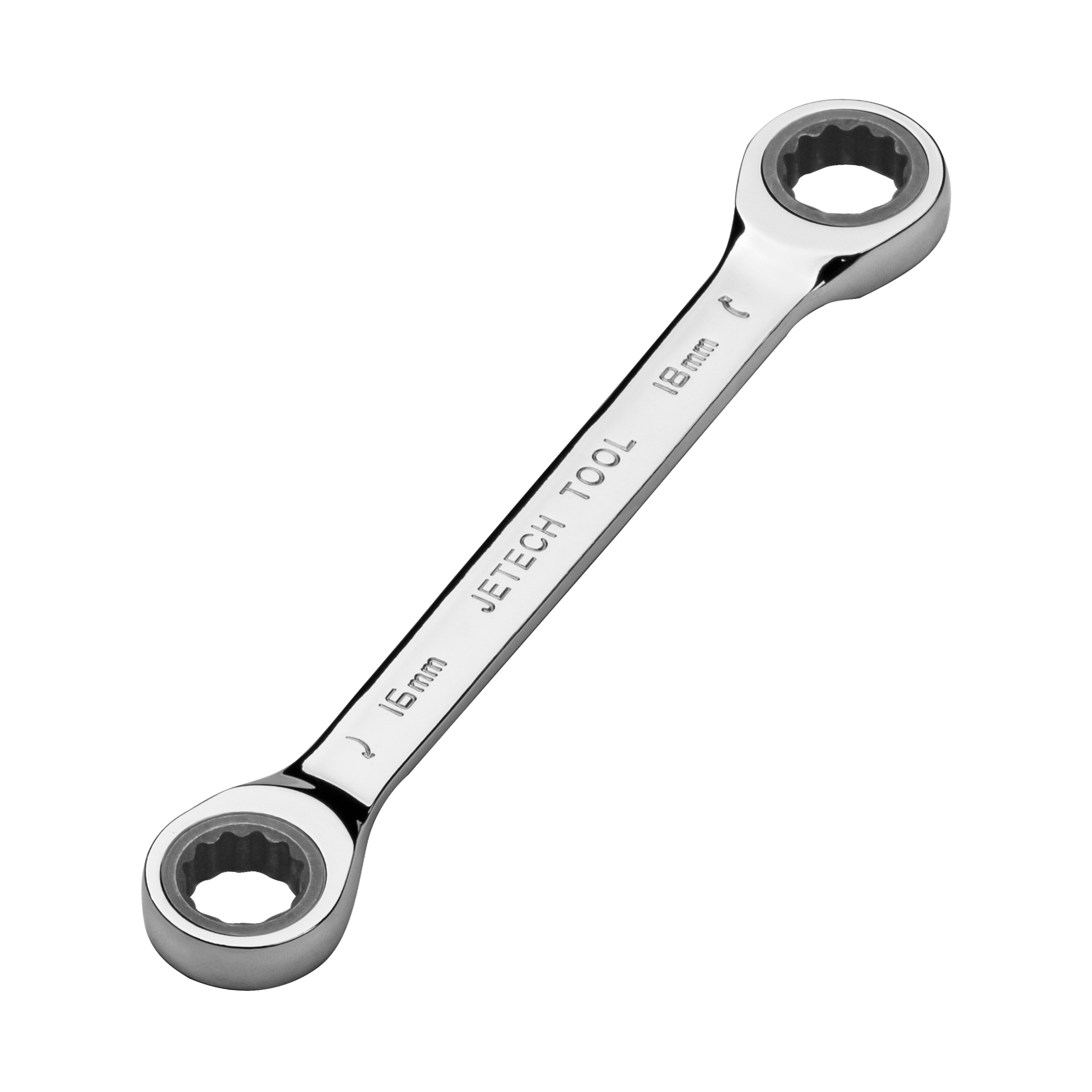 Jetech Double Box End Ratcheting Wrench (16mm x 18mm), Metric