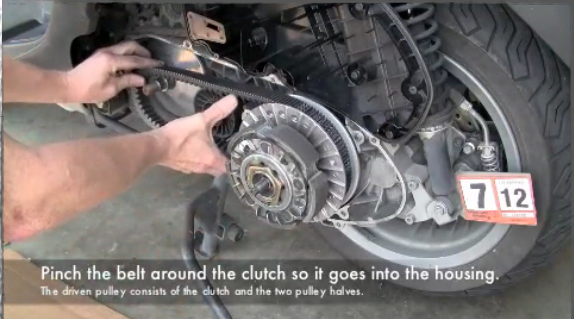 Connect the transmission and clutch
