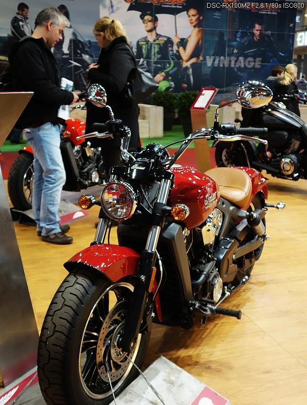 Red vintage motorcycle