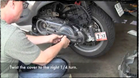 Remove the driven pulley cover