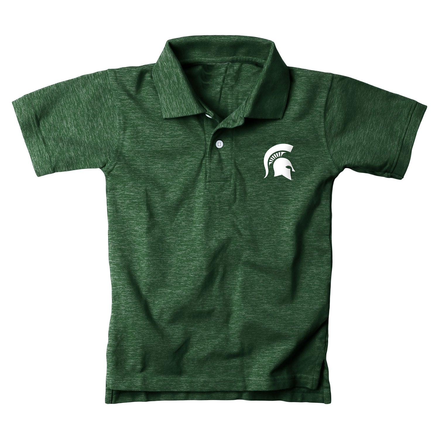 Michigan State Spartans Wes and Willy Youth Boys Cloudy Yarn College Short Sleeve Polo