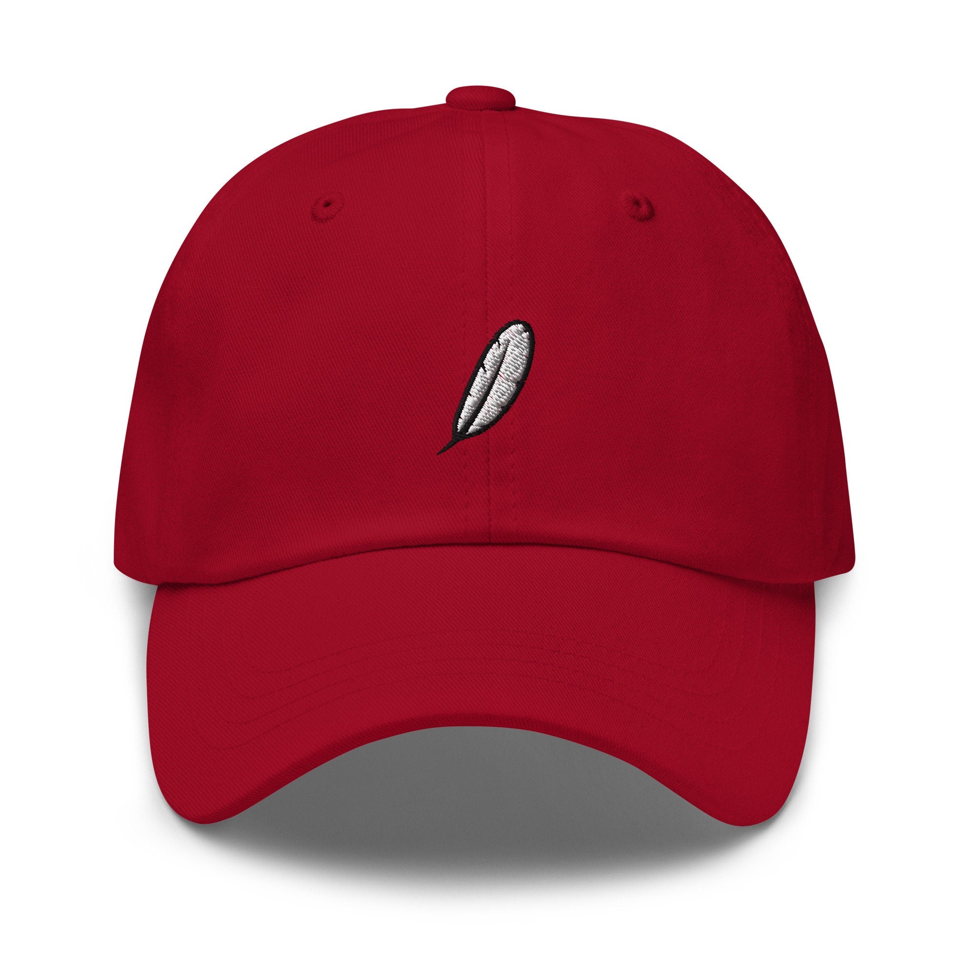 Feather Embroidered Dad Hat