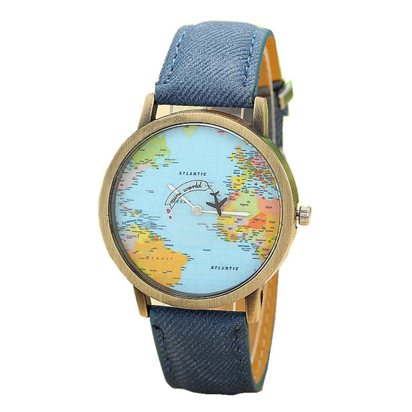 Global Travel By Plane Map Watch