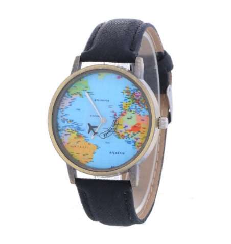 Global Travel By Plane Map Watch