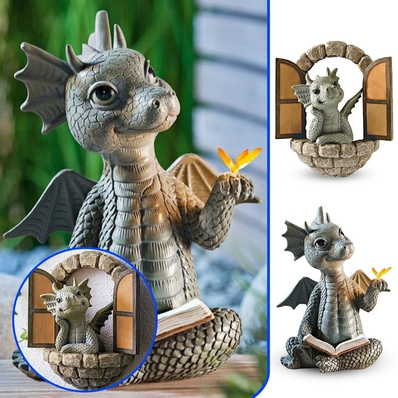 Cute Little Dragon Garden Sculptures