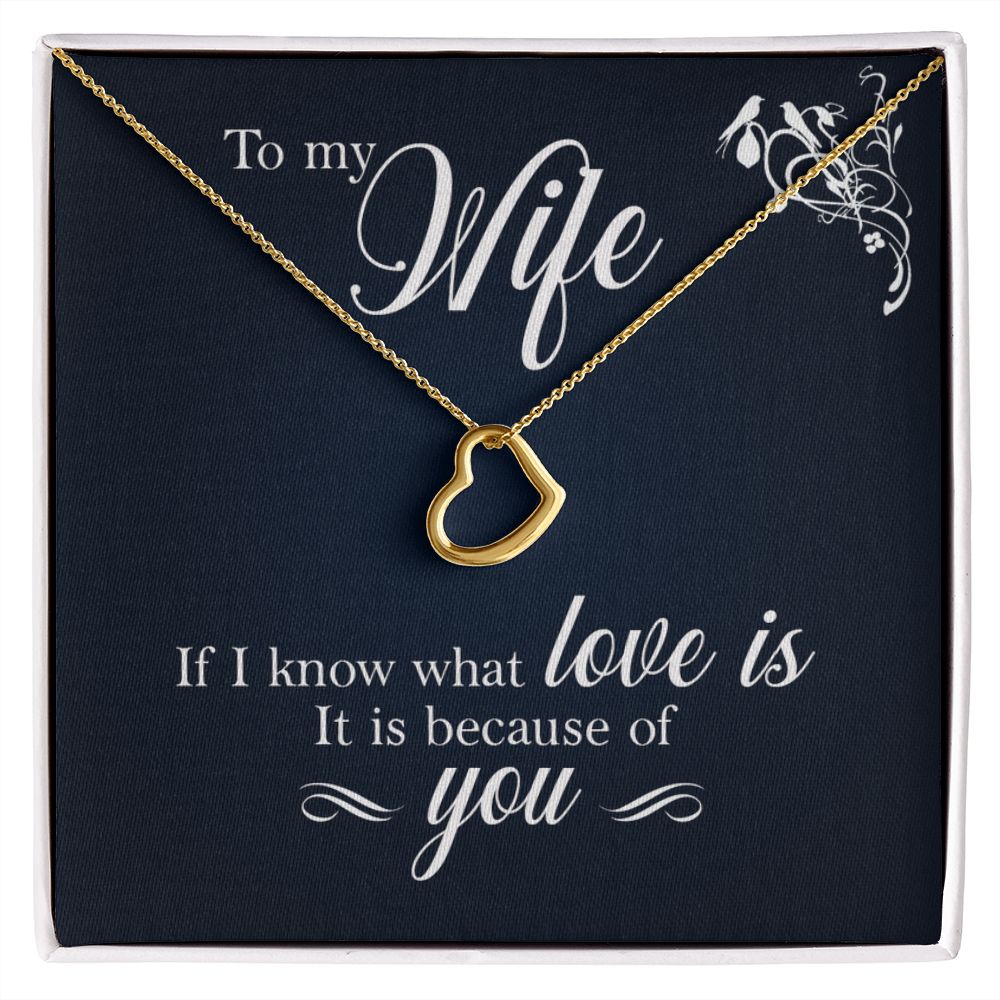 Wife Love Delicate Heart Necklace