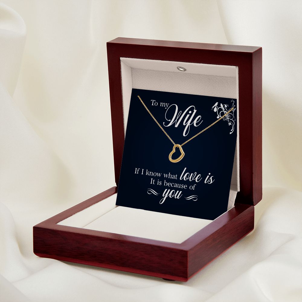 Wife Love Delicate Heart Necklace