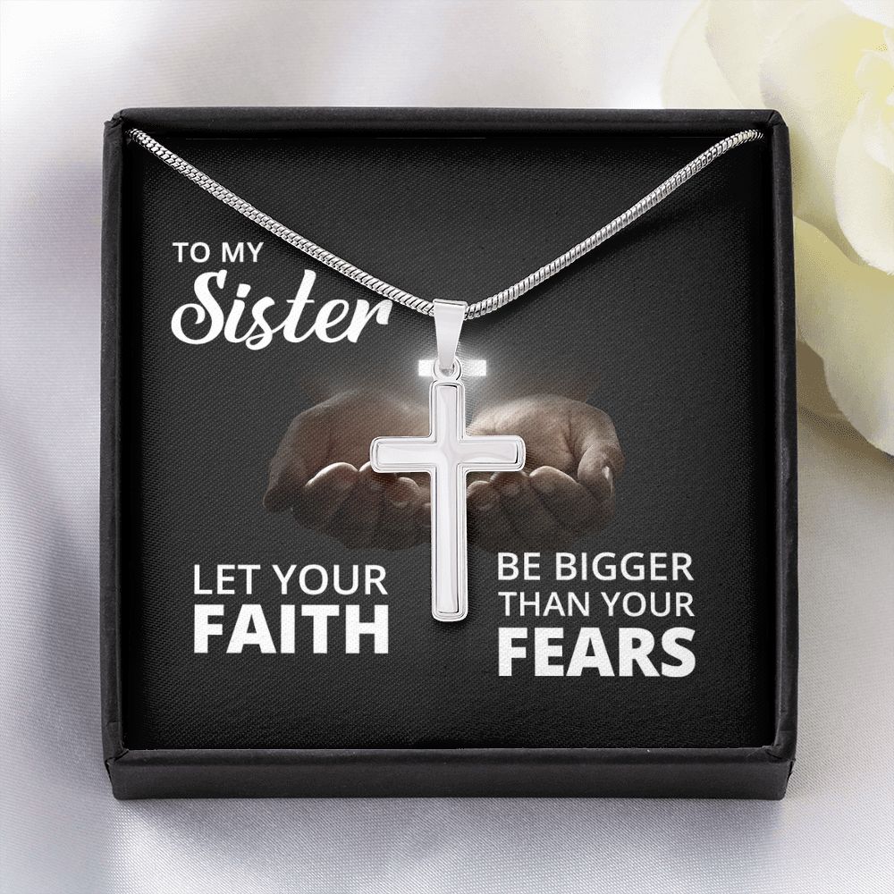 Sister Fears Stainless Steel Cross Necklace