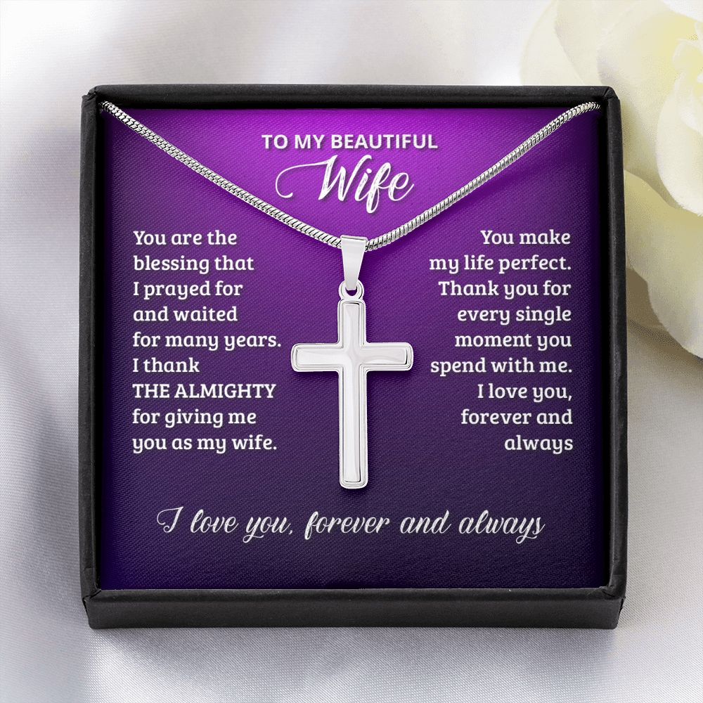 Wife Blessing Cross Necklace