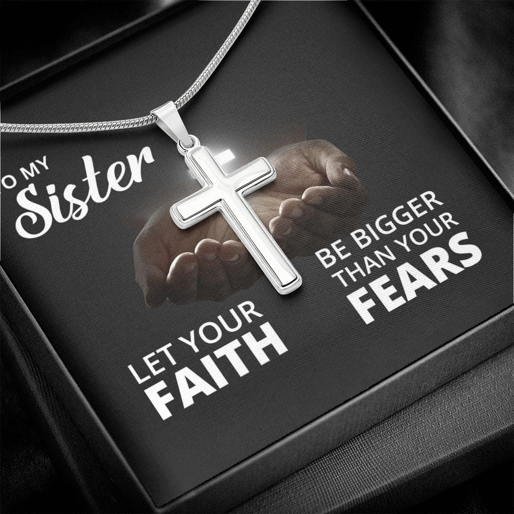 Sister Fears Stainless Steel Cross Necklace