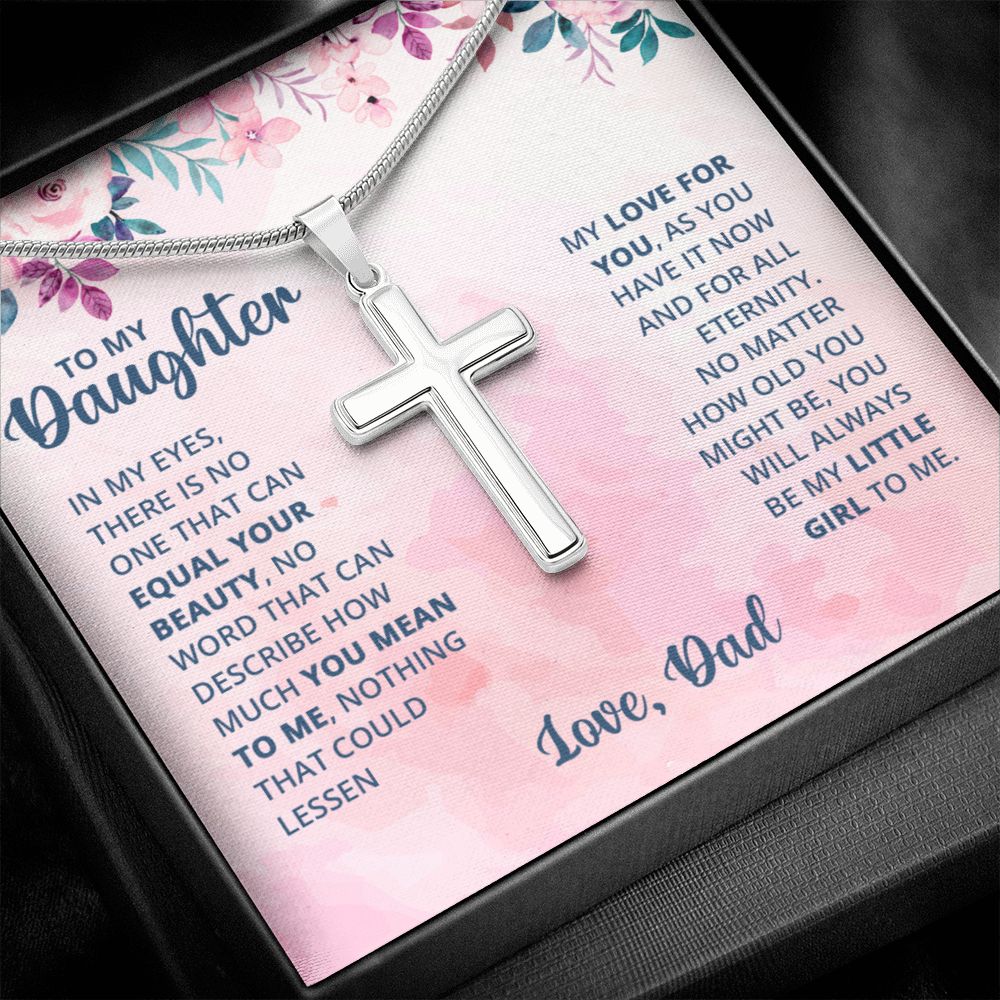 Daughter From Dad Cross Necklace