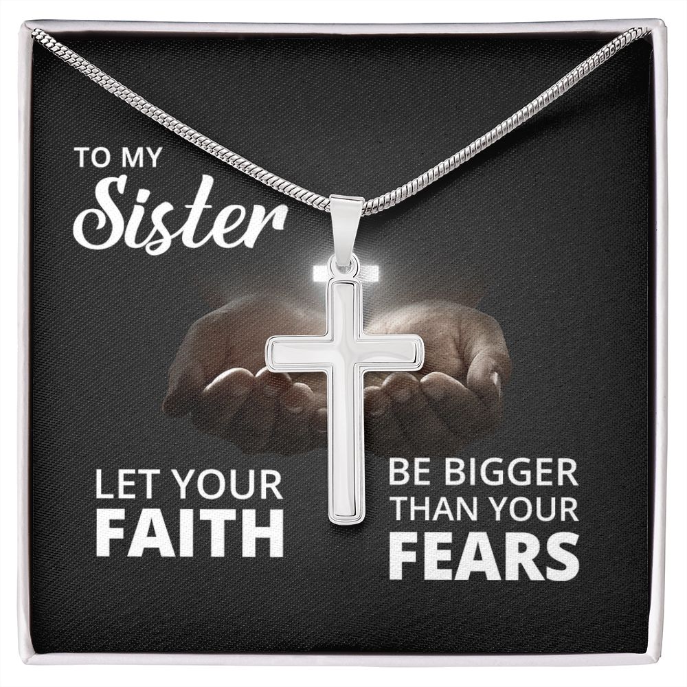 Sister Fears Stainless Steel Cross Necklace