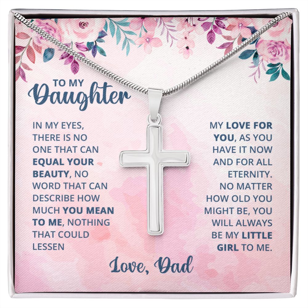 Daughter From Dad Cross Necklace