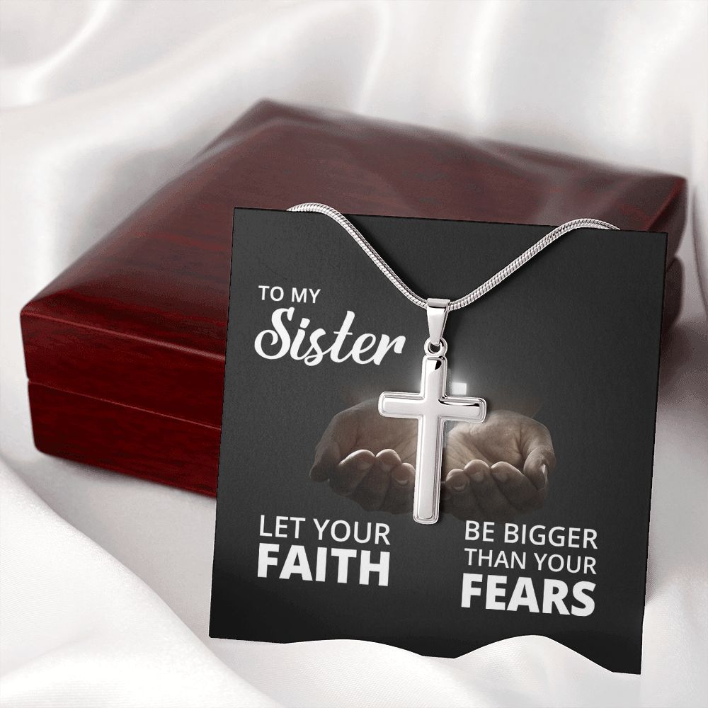 Sister Fears Stainless Steel Cross Necklace