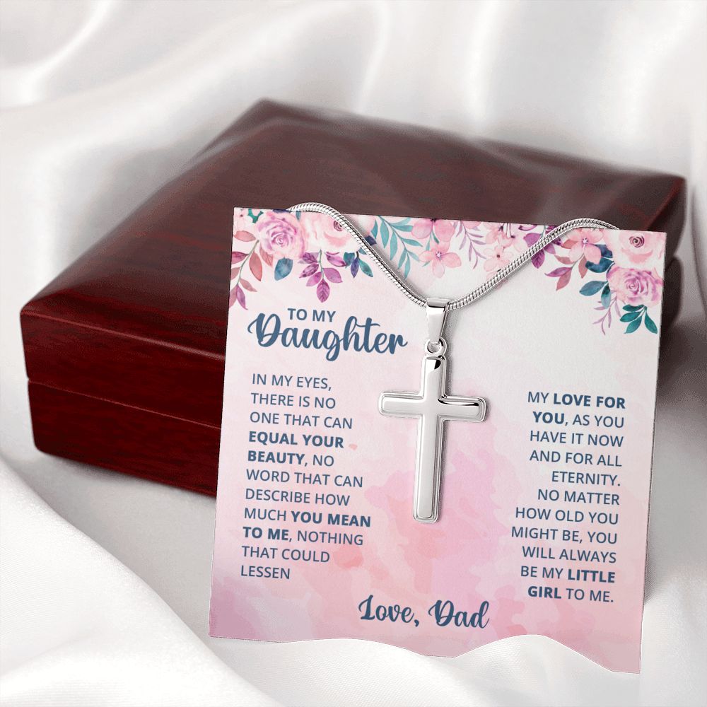 Daughter From Dad Cross Necklace