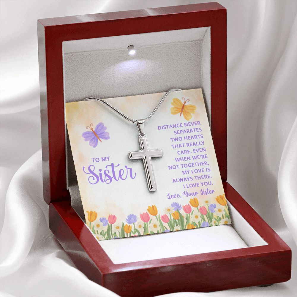 Cross Necklace for Sister