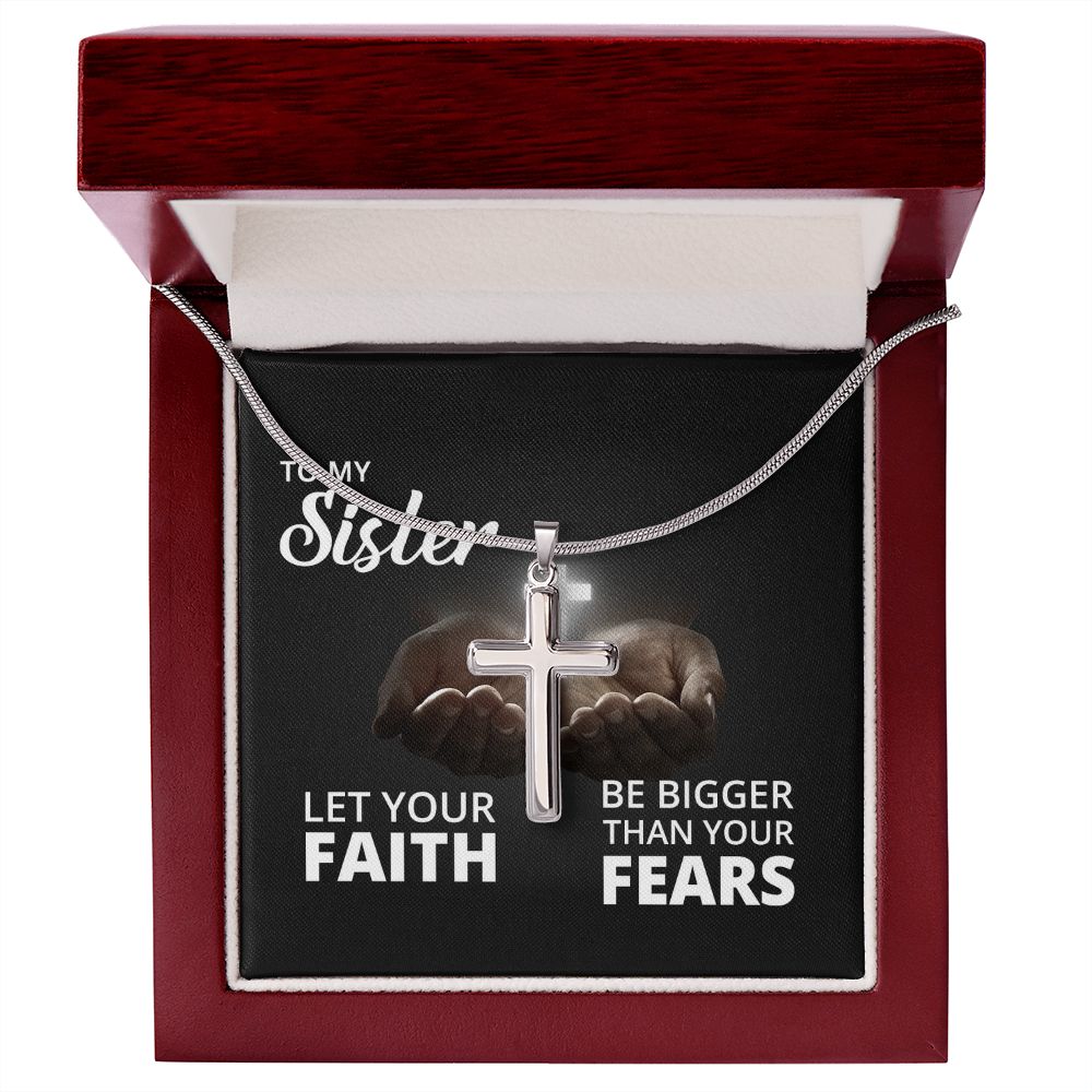 Sister Fears Stainless Steel Cross Necklace