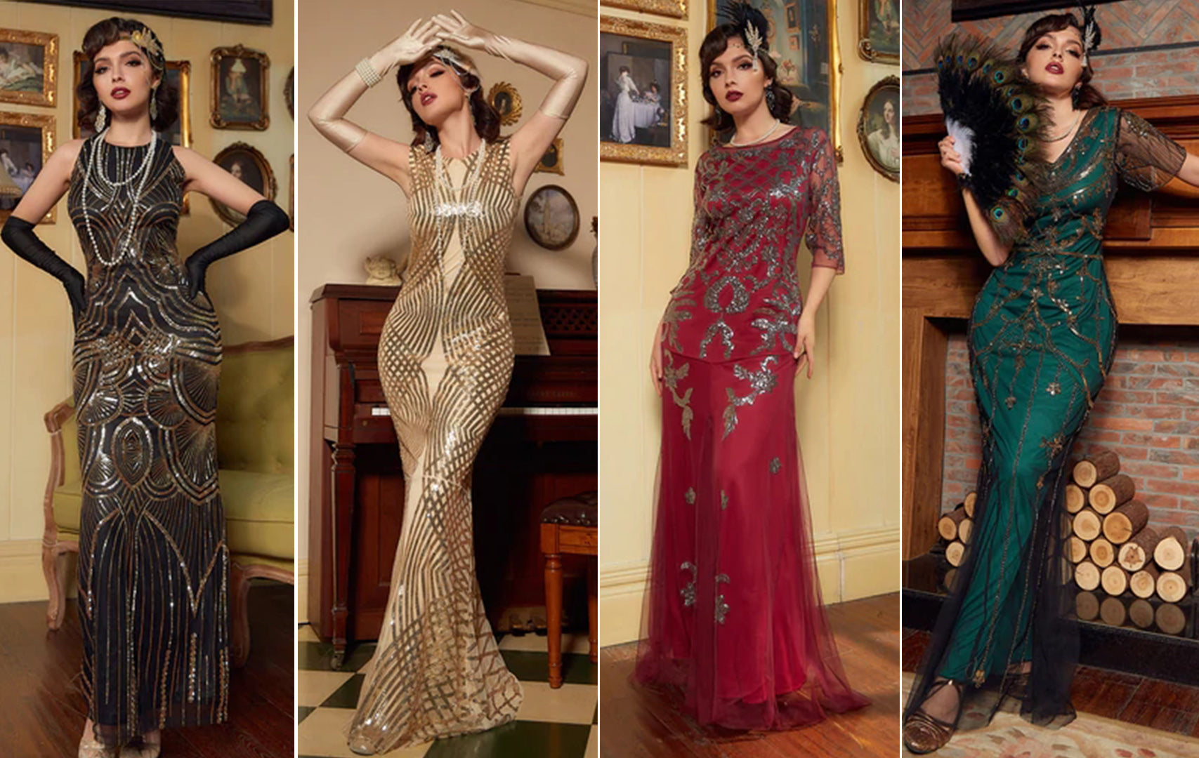 sequin dresses 1920s