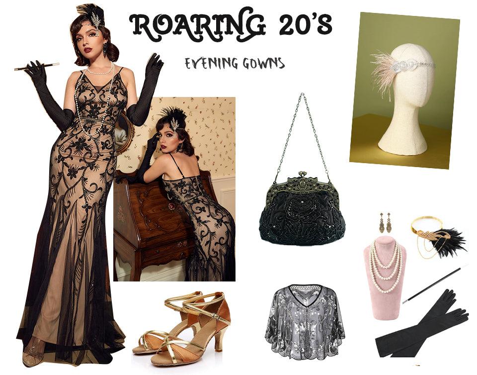 roaring 20s evening gowns