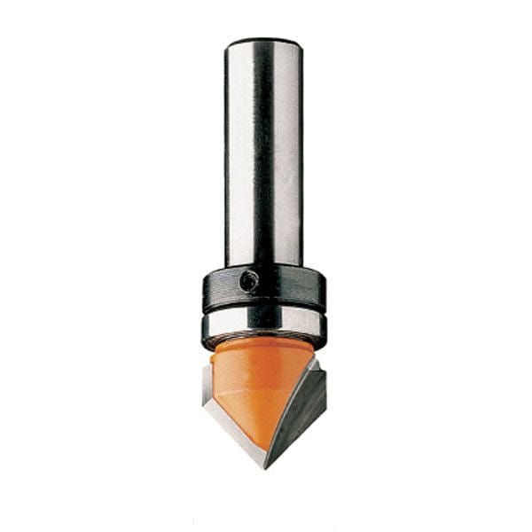 90 Degree V-Groove Router Bit with Top Bearing