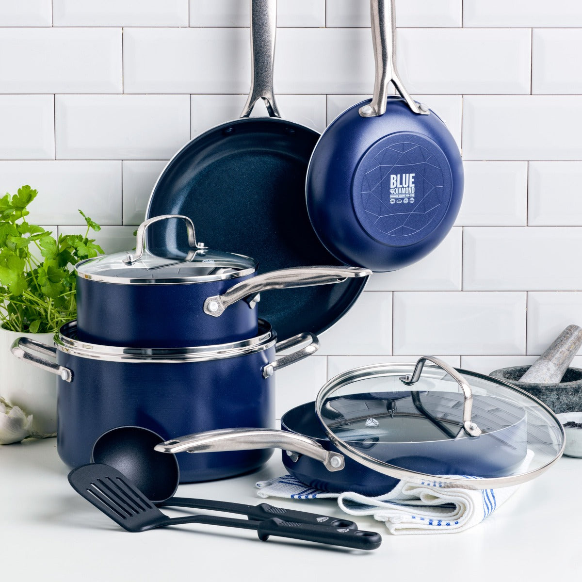 Blue Diamond Classic 10-Piece Cookware Set