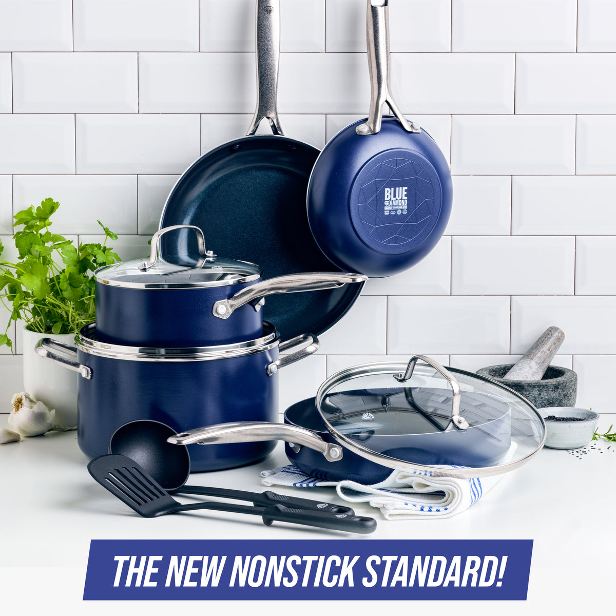 Blue Diamond Classic 12-Piece Cookware Set