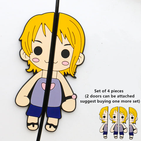 One Piece Anime Series Cartoon Lovely Car Door Pvc Strong Crashproof Funshop Tiktok