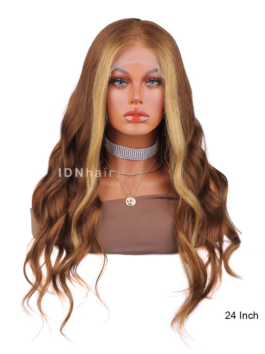 Daffodil Highlight Wave Honey Ombre HD Lace 100% Human Hair Wig