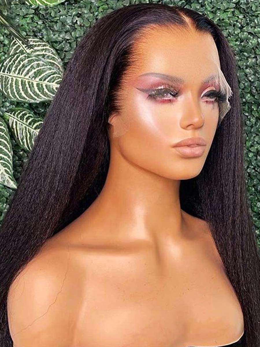 Aleisha Kinky Straight Scalp Knots 13X4 Full Frontal HD Lace Wig