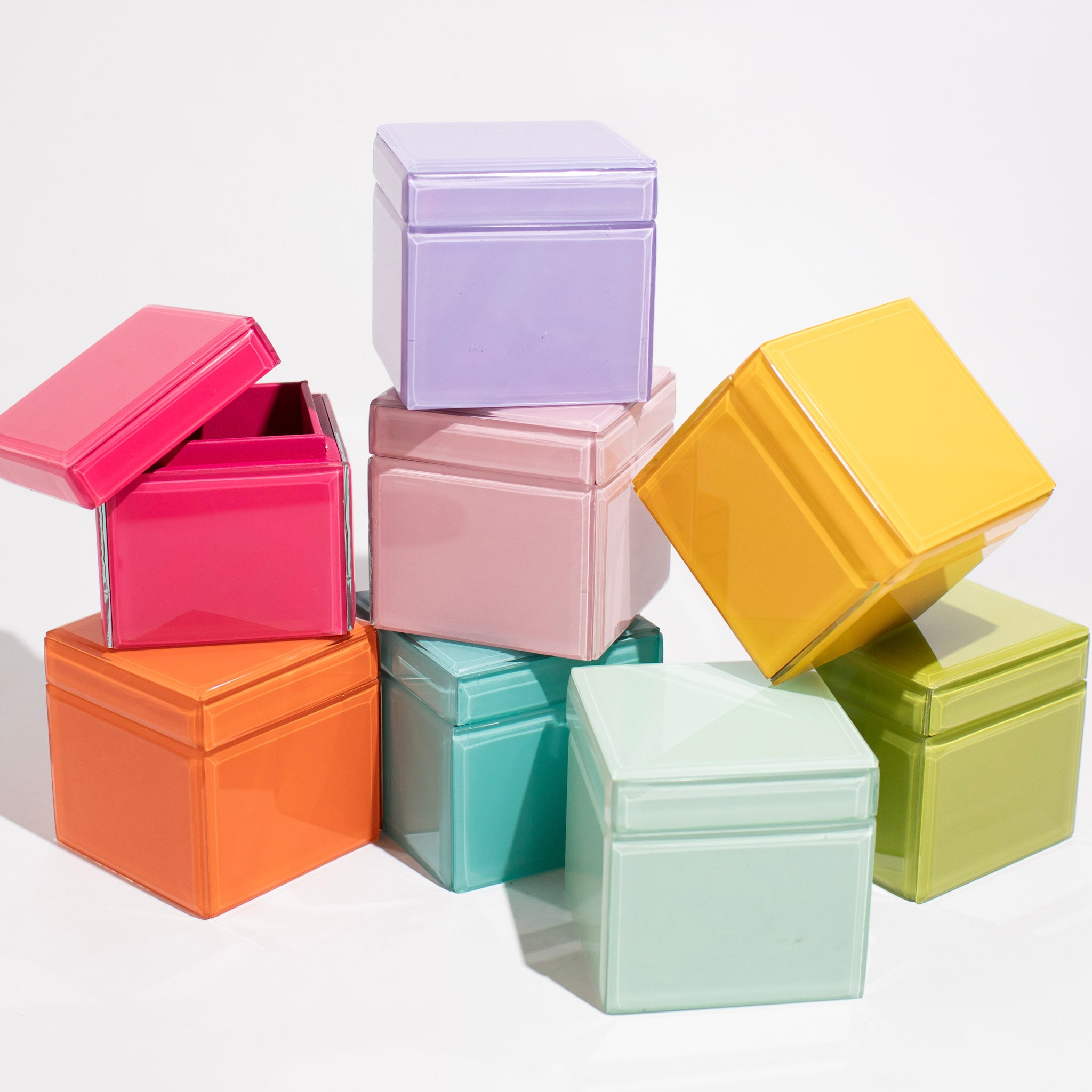 Rainbow Glass Boxes