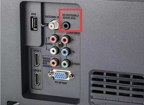 3.5mm AUX audio out port on TVs
