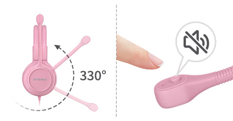 SIMOLIO Kids-Headphones with Microphone for School 330