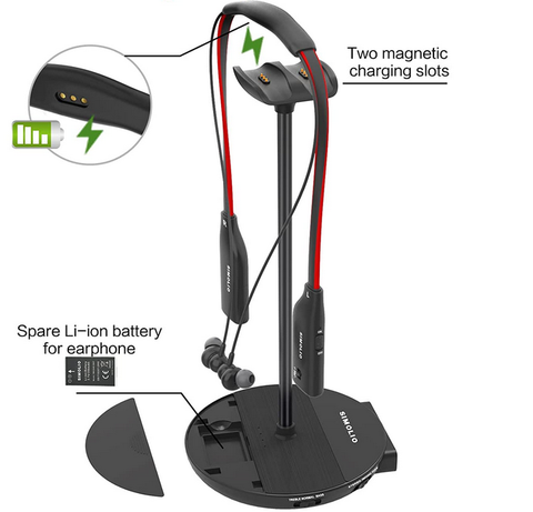 SIMOLIO SM-828D2 wireless tv headphones charging spare battery